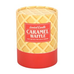Caramel Waffle Scented Candle Sweet Cinnamon Syrup Aroma - White - thumbnail 5