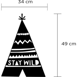 Stay Wild  Wall Art Metal Decorative Object - Black - Black - thumbnail 3