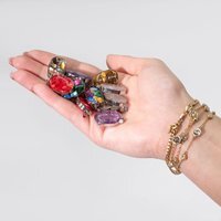 Assorted Gemstone Shell Steel Cased Pendant Set for Jewelry - Multi