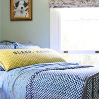 Martex Petite Painted Check Duvet Cover Set - Blue / King - thumbnail 1