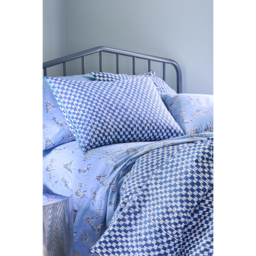 Martex Petite Painted Check Duvet Cover Set - Blue / King - thumbnail 3
