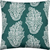 Paisley Fronds Outdoor Cushion - Teal