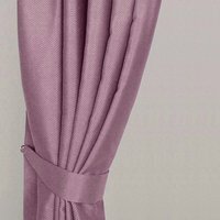 Herringbone Chevron Curtain Tie Back Pair - Pastel Pink - image 1