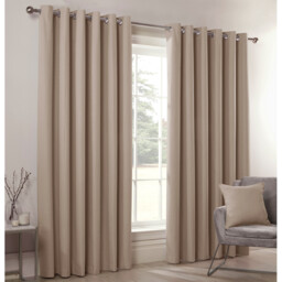 Hoxton Blackout Eyelet Curtains - Natural / 168cm / 137cm - thumbnail 2