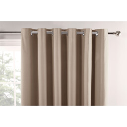 Hoxton Blackout Eyelet Curtains - Natural / 168cm / 137cm - thumbnail 3
