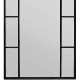 Arcus Window Framed Arch Leaner Garden Wall Mirror - Black / 190cm - thumbnail 4