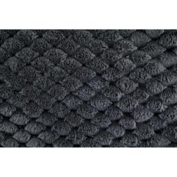 Lush Faux Rabbit Fur Throw - Black / 152cm - thumbnail 5