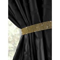 One Pair Tiebacks Diamante - Gold