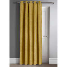 Semi Pattern Dimout Curtain Pair - Ochre / 46cm / 72cm - thumbnail 3
