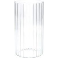 Louis Glass Lined Pattern Flower Vase - Clear
