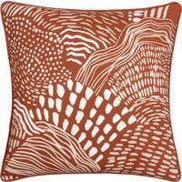 Nola Abstract Piped Cushion - Chestnut / Polyester - image 1