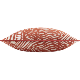 Nola Abstract Piped Cushion - Chestnut / Polyester - thumbnail 3