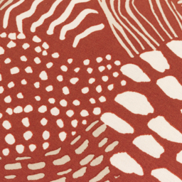 Nola Abstract Piped Cushion - Chestnut / Polyester - thumbnail 5