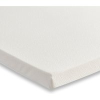 Starlight Beds Pisa fabric Memory foam Mattress topper with removable zip cover - White / 2.5cm / Shorty
