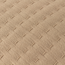 Hush Cotton Linear Cushion 45 x 45cm - Taupe / Feather - thumbnail 4