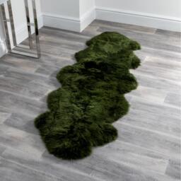 Genuine Double Sheepskin Rug - Olive - thumbnail 2
