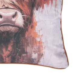 Ada Ingram Highland Cow Cushion - Brown - thumbnail 2