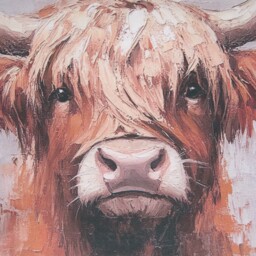 Ada Ingram Highland Cow Cushion - Brown - thumbnail 3