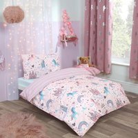Unicorn Kingdom Duvet Cover with Pillowcase - Pink / Junior - image 1