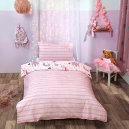 Unicorn Kingdom Duvet Cover with Pillowcase - Pink / Junior - thumbnail 3