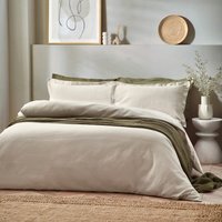 Waffle Textured Duvet Cover Set - Linen / Single - image 1