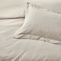 Waffle Textured Duvet Cover Set - Linen / Single - thumbnail 3