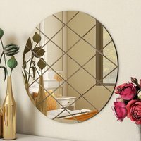 Round Wall Mirror Interiors Art Deco - Bronze - thumbnail 1