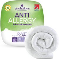 Slumberdown Anti Allergy 13.5 Tog All Seasons Duvet - White / King