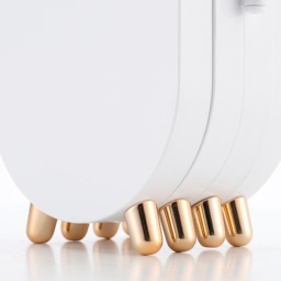 Foldable Jewelry Storage Box with Mirror - White - thumbnail 4