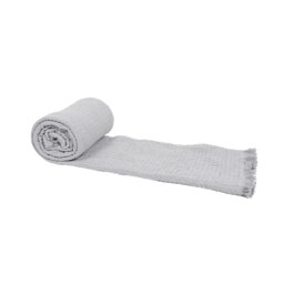 Waffle Cotton Throw - Silver - thumbnail 2