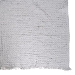 Waffle Cotton Throw - Silver - thumbnail 4
