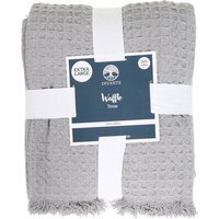 Waffle Cotton Throw - Silver