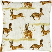 Country Running Hares Cushion - Multicolour / Polyester - image 1