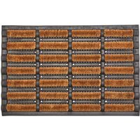 Filta Coir Brush Scraper Doormat - Brown & Grey