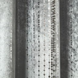 Selina Foil Dotty Stripe Curtains - Silver / 229cm - thumbnail 4
