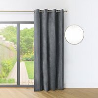 Selena Blackout Curtain Panel - Charcoal - thumbnail 1