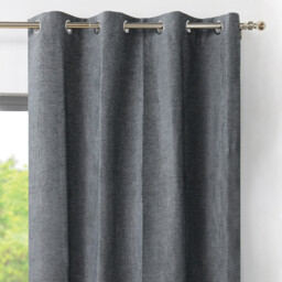 Selena Blackout Curtain Panel - Charcoal - thumbnail 2