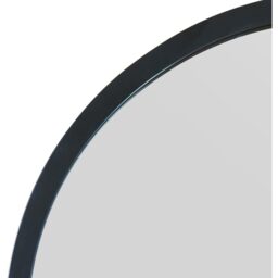 MirrorOutlet Arcus - Black Metal Framed Arched Wall Mirror 120CM X 60CM - Black - thumbnail 4