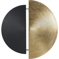 Geometric Black and Gold Metal Art