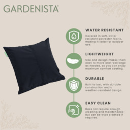"Premium 18"" Centre Join Garden Scatter Cushion - Black / 6" - thumbnail 3