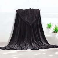 Matris Home Fleece Mink Blanket Throw - Black