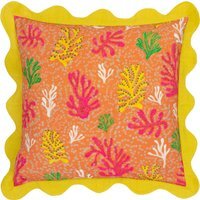 Coral Scalloped Cushion - Citronelle / 80 Polyester 20 Feather