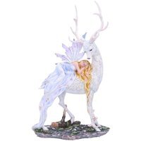 Evelyn Fairy and Stag Figurine - White