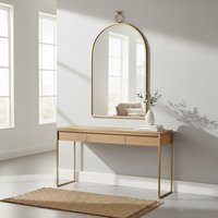 Josie Silver Round Wall Mirror - Gold