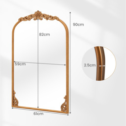 Dramatic Arched Mirror - Gold - thumbnail 2