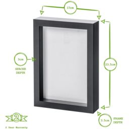 "6x8"" A5 3D Box Photo Frame Pack of 2 - Brown" - thumbnail 4