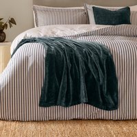 Heavy Chenille Velvet Throw - Navy / 200cm