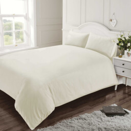 400 Thread Count Cotton Quilt Cover - Cream / Single - thumbnail 2