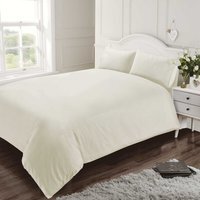 400 Thread Count Cotton Quilt Cover - Cream / Single - thumbnail 1