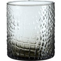 Daintree Smoked Glass Tealight Holder - Clear, Grey